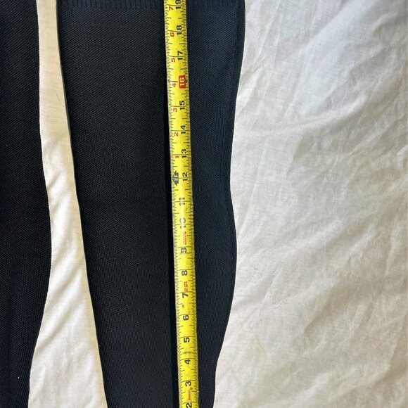 knee high womens black elastic high heeled boots size 40 - Picture 3 of 5
